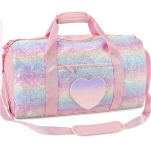 NEW Mibasies Fashion Start Young Dance Bag Large Mult-Color Glitter W/ Heart